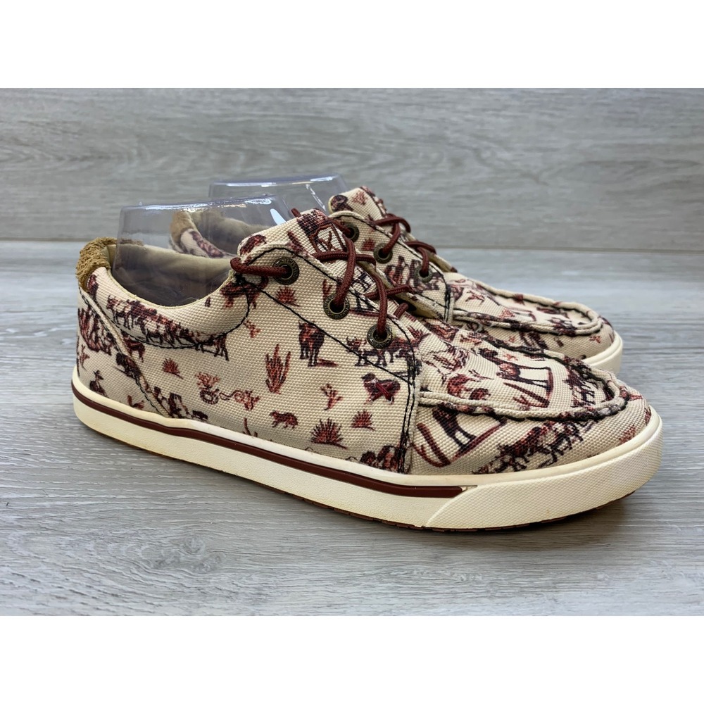 Twisted X Zero-X Western Horse Print Canvas Moc Toe Sneakers 5 Casual Shoes